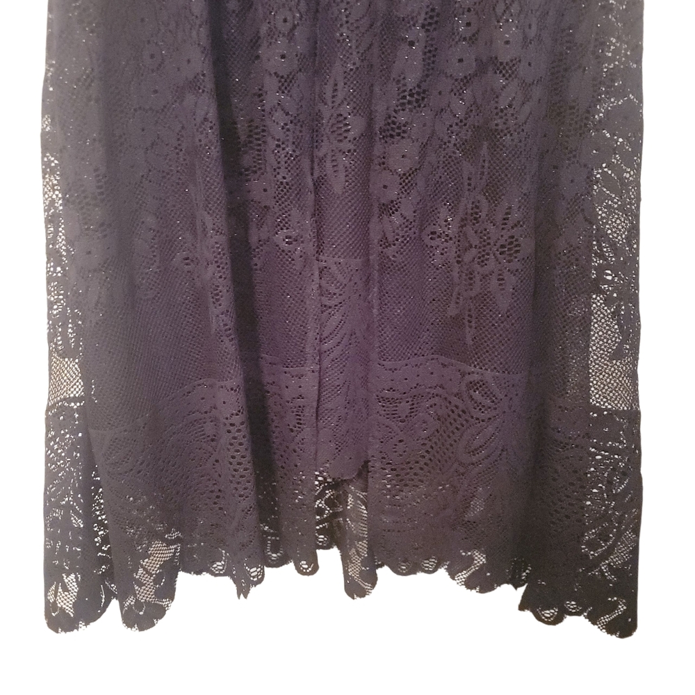 NWT Free People Kristal Salinas Foil Gold Black Lace Festival Dress, Size 6 - Picture 6 of 8